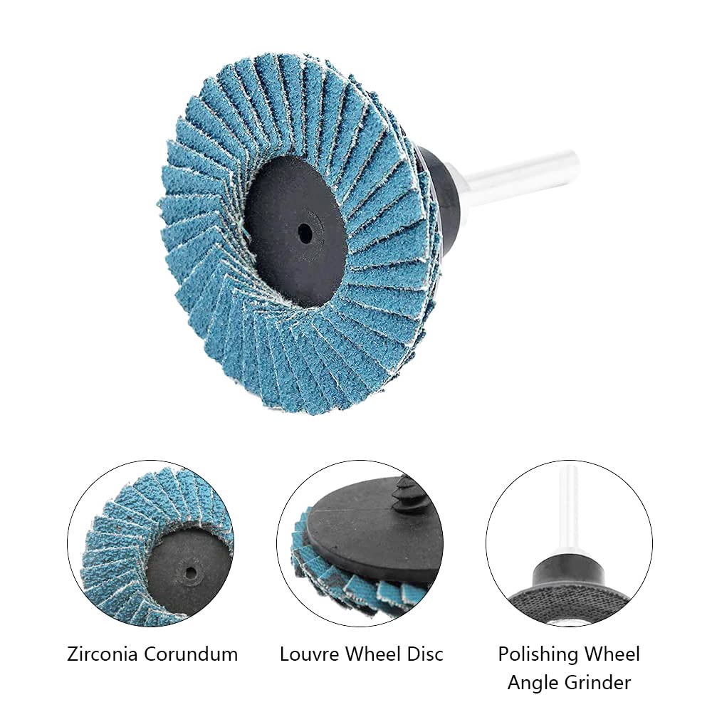 STEBRUAM 2 Zoll/50mm Fächerscheiben 27 Stück Schleifscheibe Körnung 40/60/80/120 Grinder Scheiben Schleifscheiben zum Polieren Entgrate